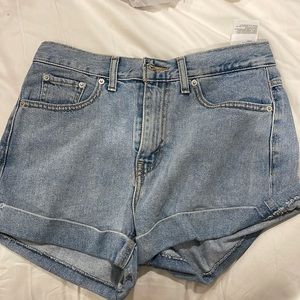 levis blue jeans a-line jean shorts